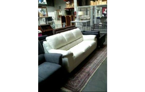 SOFA <ITALSOFA> LEDER WEIß 3-SITZER