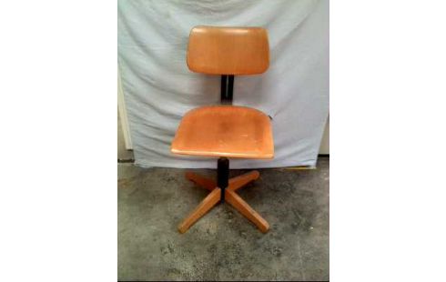 BÜROSTUHL HOLZ/METALL HOLZFÜßE DREHBAR