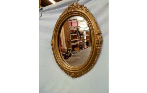 SPIEGEL HOLZRAHMEN VERZIERT GOLDFARBEN