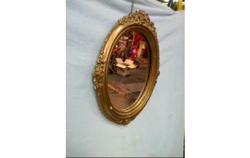 SPIEGEL HOLZRAHMEN VERZIERT GOLDFARBEN