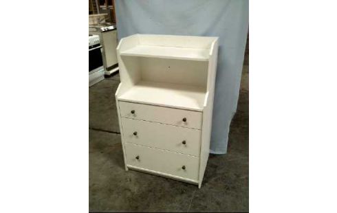 KOMMODE HOLZ WEIß 3-SCHUBL. 2-EBEN.