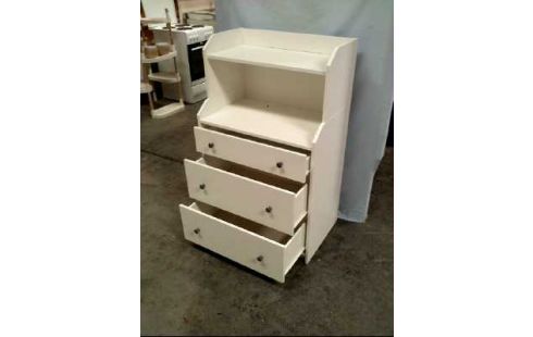 KOMMODE HOLZ WEIß 3-SCHUBL. 2-EBEN.