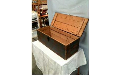 HOLZKISTE BLAU SCHIMMERND VINTAGE