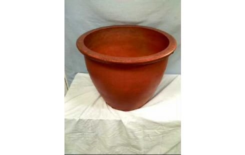 ÜBERTOPF TON ZIEGELROT MIT LÖCHERN