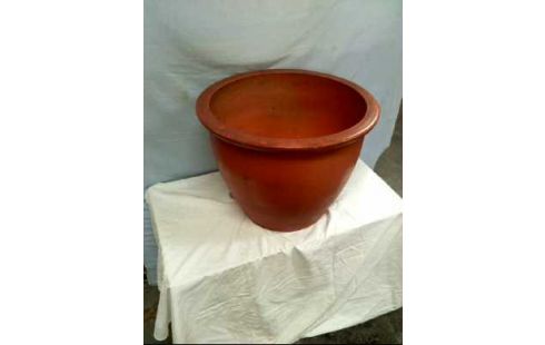 ÜBERTOPF TON ZIEGELROT MIT LÖCHERN