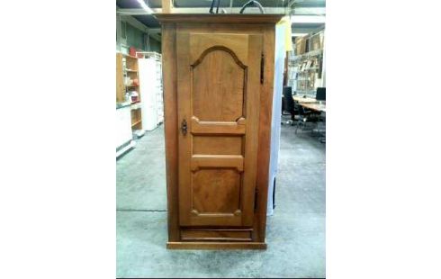 SCHRANK HOLZ DUNKEL 1-TÜR 3-EBENEN