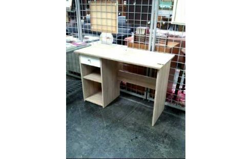 SCHREIBTISCH HOLZ 2-EBENEN 1-SCHUBLADE