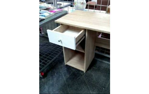 SCHREIBTISCH HOLZ 2-EBENEN 1-SCHUBLADE