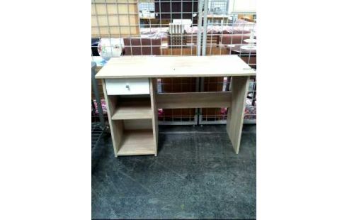 SCHREIBTISCH HOLZ 2-EBENEN 1-SCHUBLADE