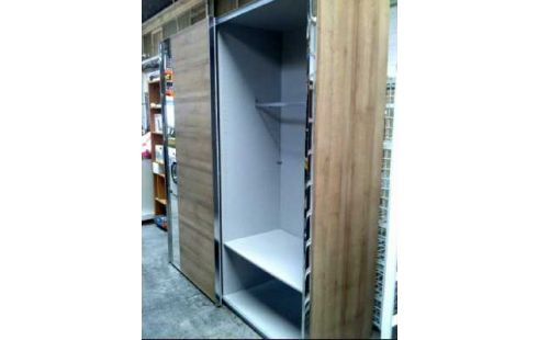 KLEIDERSCHRANK 2-TÜR. 4-EB. 2-STANGEN HOLZ