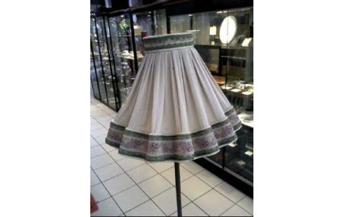 STEHLAMPE 2-L SCHIRM BEIGE-FLORAL MESS.FUß