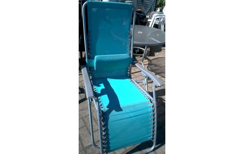GARTENSTUHL, , TV-SESSEL GRAU METALL GRÜN NYLON