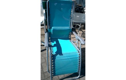 GARTENSTUHL, , TV-SESSEL GRAU METALL GRÜN NYLON