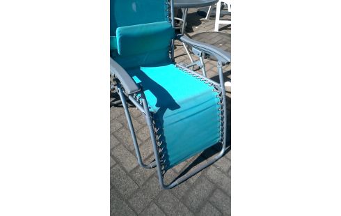 GARTENSTUHL, , TV-SESSEL GRAU METALL GRÜN NYLON