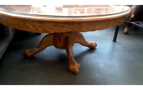 WOHNZIMMERTISCH 1 RUND EICHE EIS