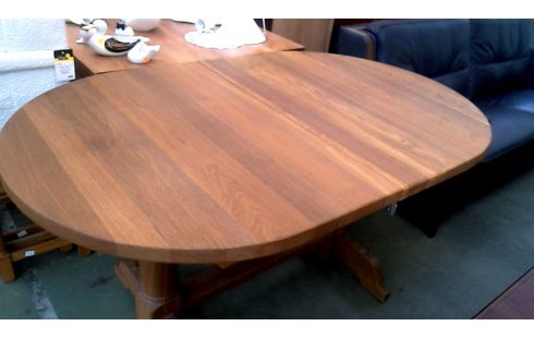 ESSTISCH OVAL RUSTIKAL MASSIV EICHE LÄNGLICH 55 CM