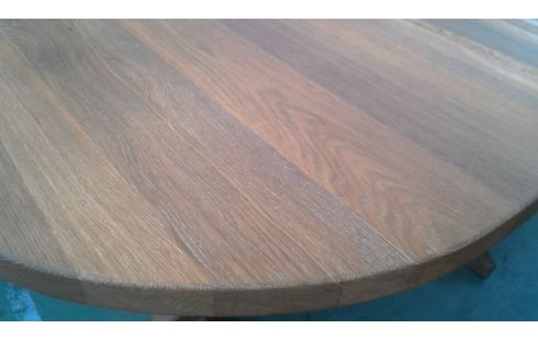 ESSTISCH OVAL RUSTIKAL MASSIV EICHE LÄNGLICH 55 CM