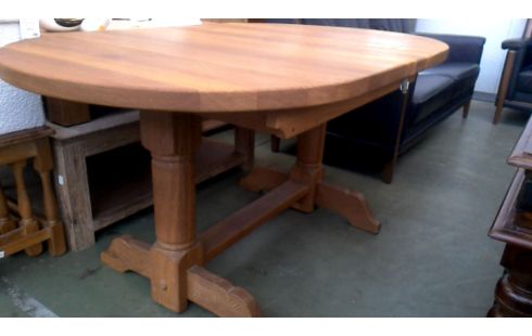 ESSTISCH OVAL RUSTIKAL MASSIV EICHE LÄNGLICH 55 CM