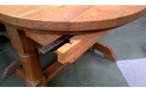 ESSTISCH OVAL RUSTIKAL MASSIV EICHE LÄNGLICH 55 CM