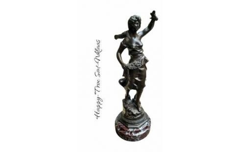 STATUE BRONZE DEDICACE MOREAU