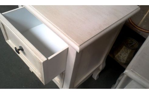 CHEVET L UNITE ECRU 2 TIROIRS