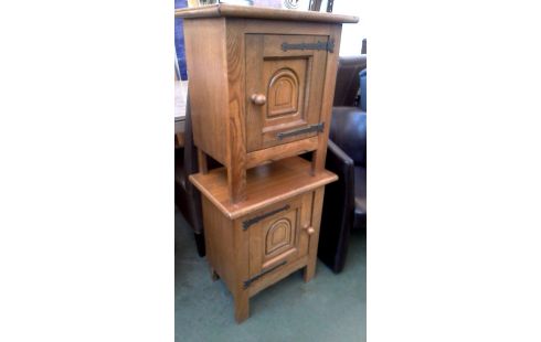 NACHTTISCH 1 TÜR DAS STÜCK EICHE RUSTIKAL