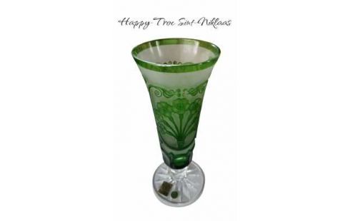 VASE BOHEME CRISTAL VERTE BISAUTE