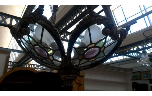 LÁMPARA DE TECHO BRONCE MET HIELO PLOMO