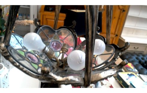 LÁMPARA DE TECHO BRONCE MET HIELO PLOMO