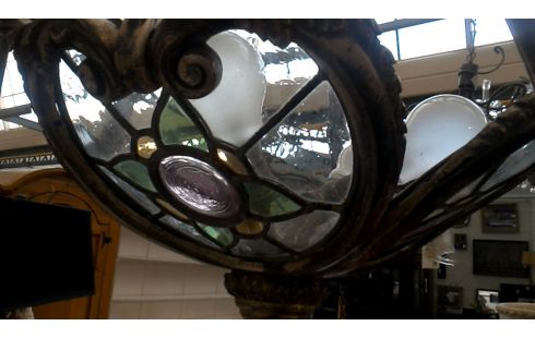 LÁMPARA DE TECHO BRONCE MET HIELO PLOMO