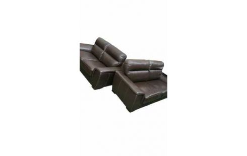 WOHNZIMMER BRAUN BÜFFEL LEDER