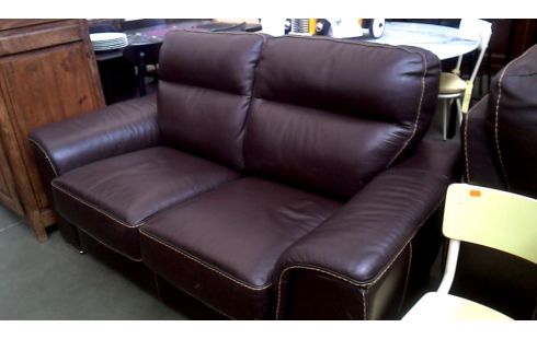 WOHNZIMMER BRAUN BÜFFEL LEDER