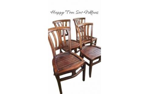 6 STÜHLE KOLONIAL TEAKHOLZ