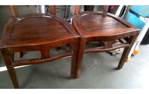 6 STÜHLE KOLONIAL TEAKHOLZ