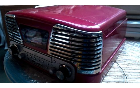 PLATINE VINYLE ROUGE, , LECTEUR CD MP3