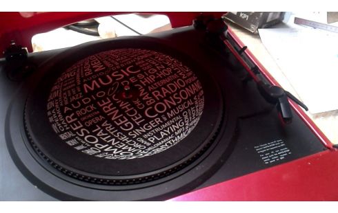 PLATINE VINYLE ROUGE, , LECTEUR CD MP3