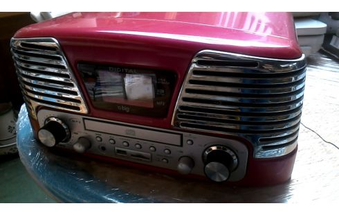 PLATINE VINYLE ROUGE, , LECTEUR CD MP3