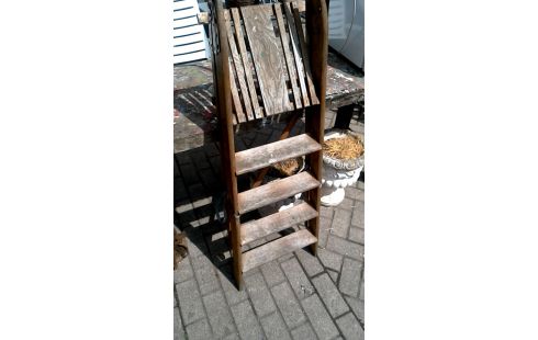 TRITTLEITER 1 ANTIK, , HOLZ