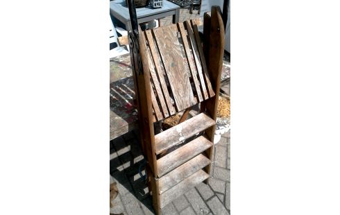 TRITTLEITER 1 ANTIK, , HOLZ