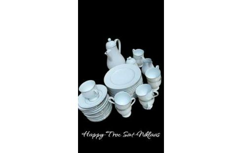 SERVICE, , KAFFEESERVICE WEISS SILBER