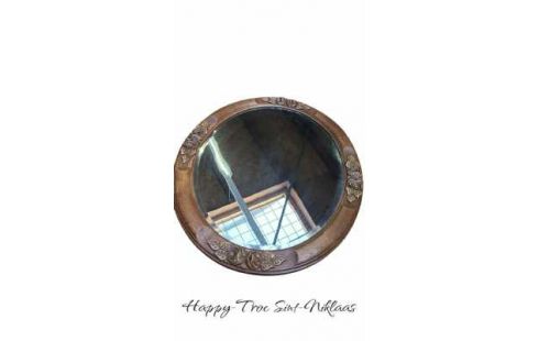 ESPEJO BISELADO OVALADO ART DECO, , MADERA