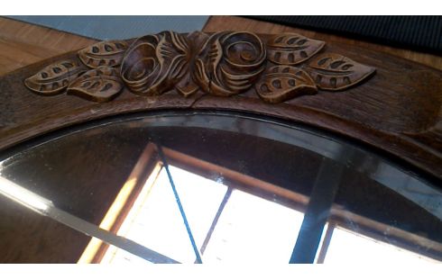 ESPEJO BISELADO OVALADO ART DECO, , MADERA