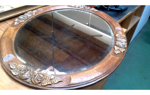 ESPEJO BISELADO OVALADO ART DECO, , MADERA