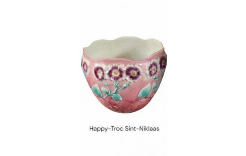 POT DE FLEURS ANCIEN MAUVE FLEUR