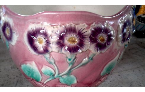 POT DE FLEURS ANCIEN MAUVE FLEUR