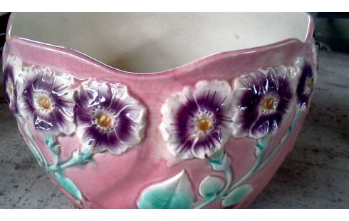 POT DE FLEURS ANCIEN MAUVE FLEUR