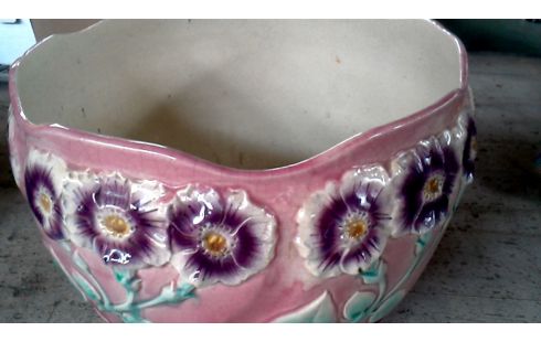 POT DE FLEURS ANCIEN MAUVE FLEUR