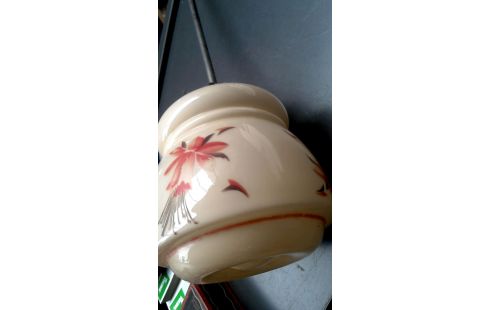 LÁMPARA DE TECHO AÑOS 30, , OPALINA FLOR