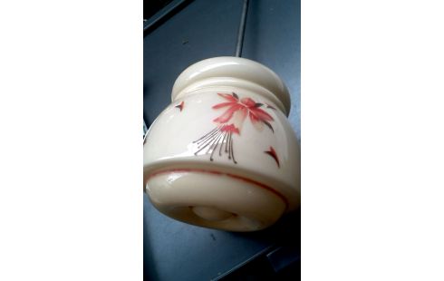 LÁMPARA DE TECHO AÑOS 30, , OPALINA FLOR