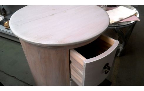 CAISSON CYLINDRIQUE CERUSE GRIS 3 TIROIRS